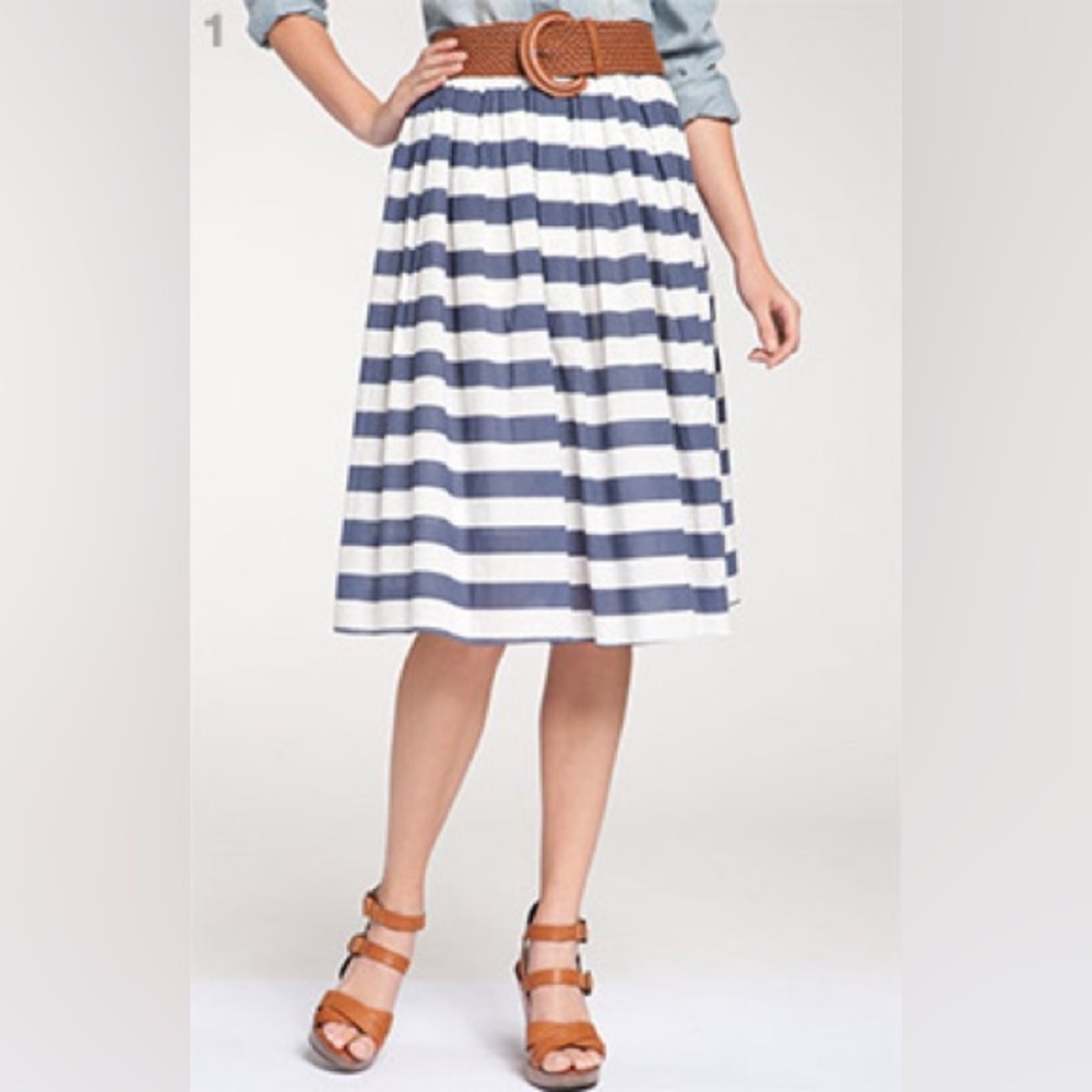 NWT Remain Striped A-Line Midi Skirt Size X-Small‎